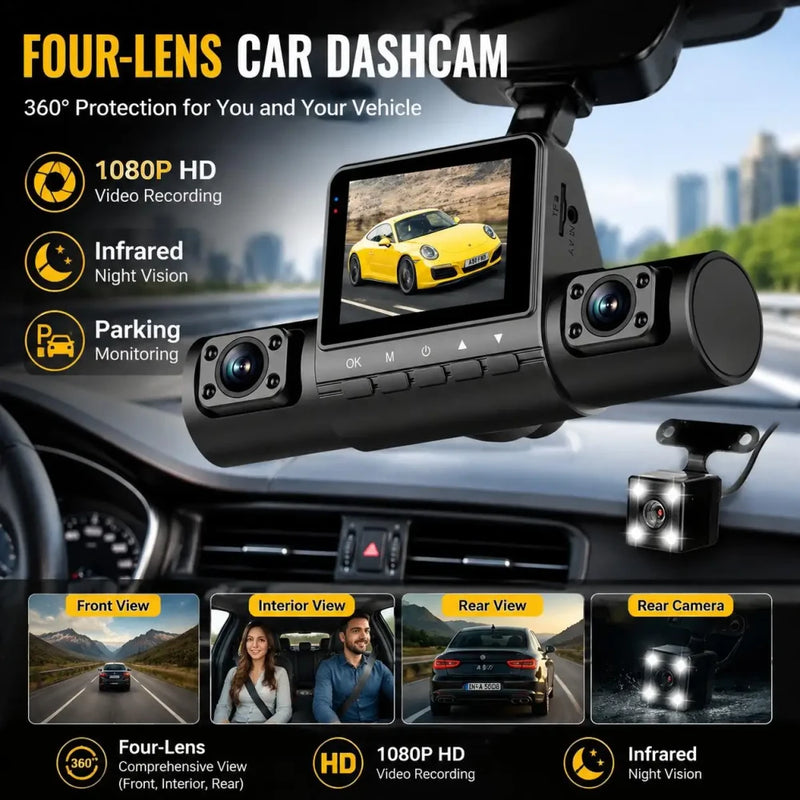 Quad Lens Dashboard Camera