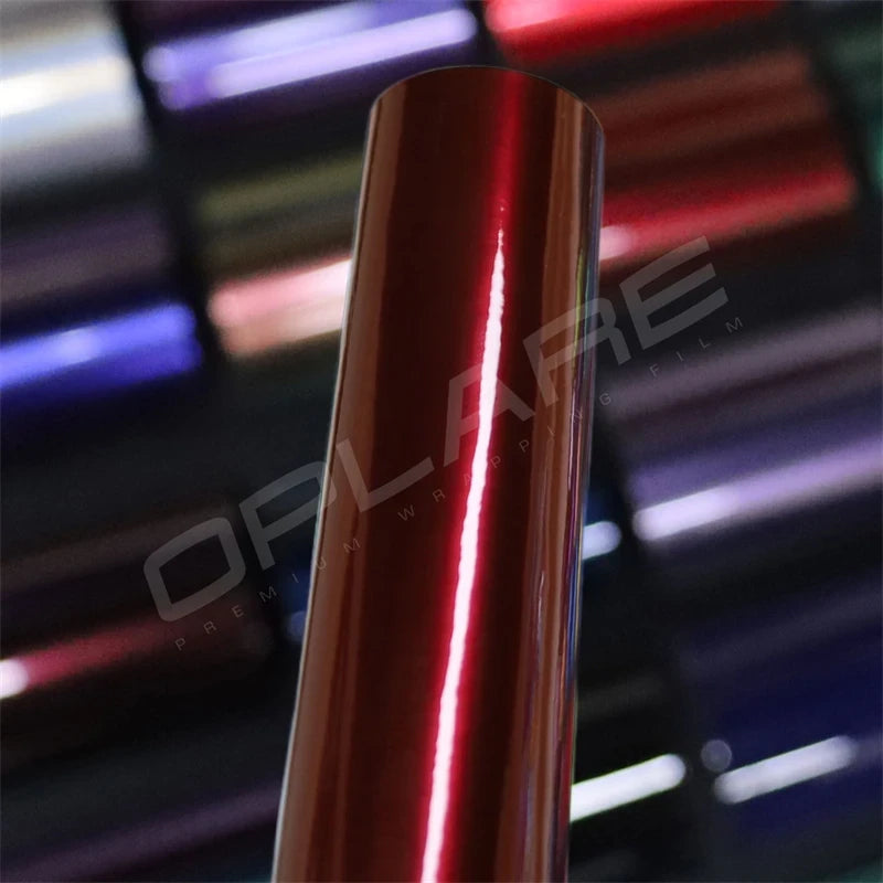 Glossy Liquid Metallic Red Vinyl Wrap